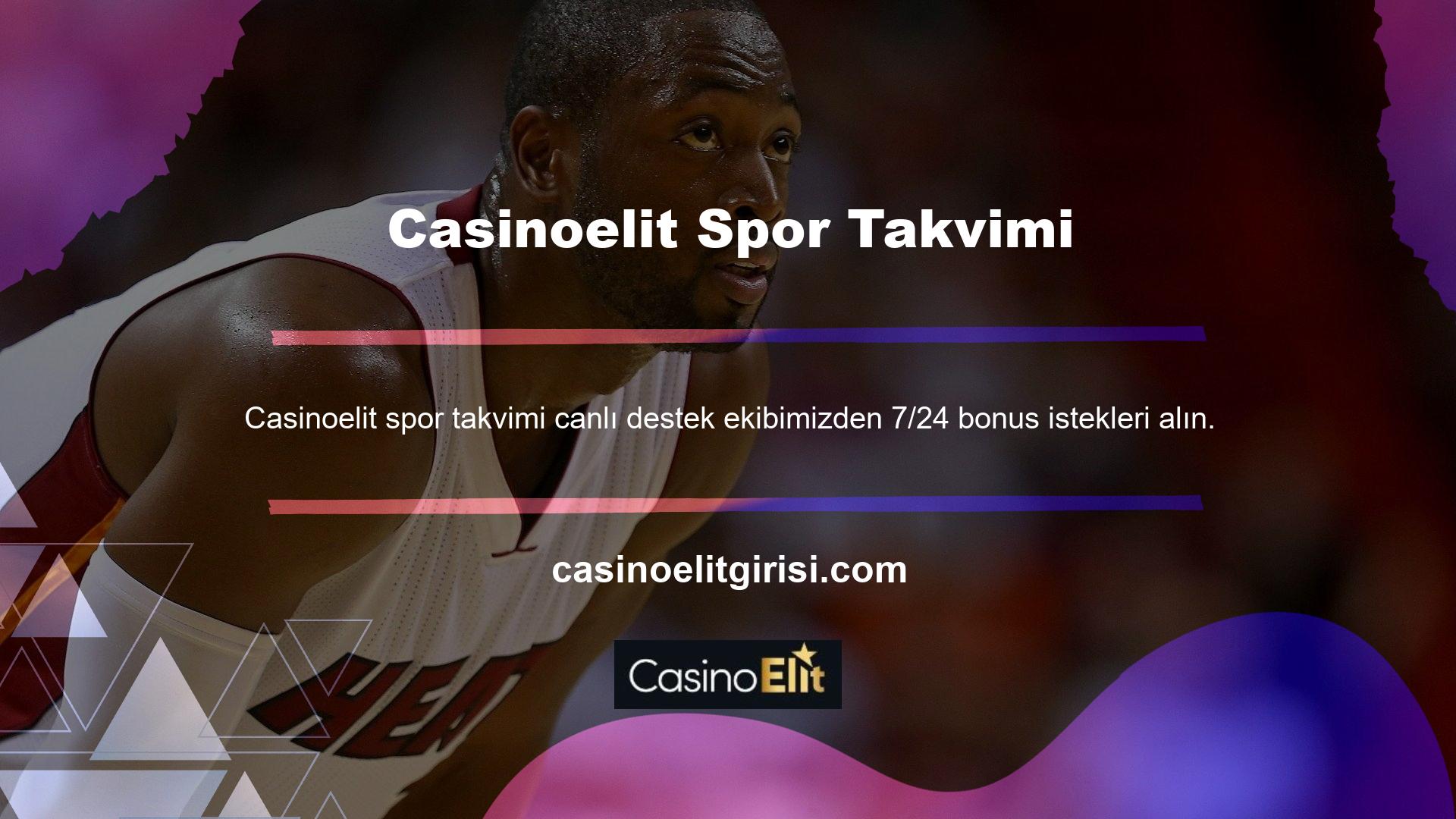 Casinoelit Spor Takvimini hemen güvenilir blog sitesi Spor Bahis' ten alın